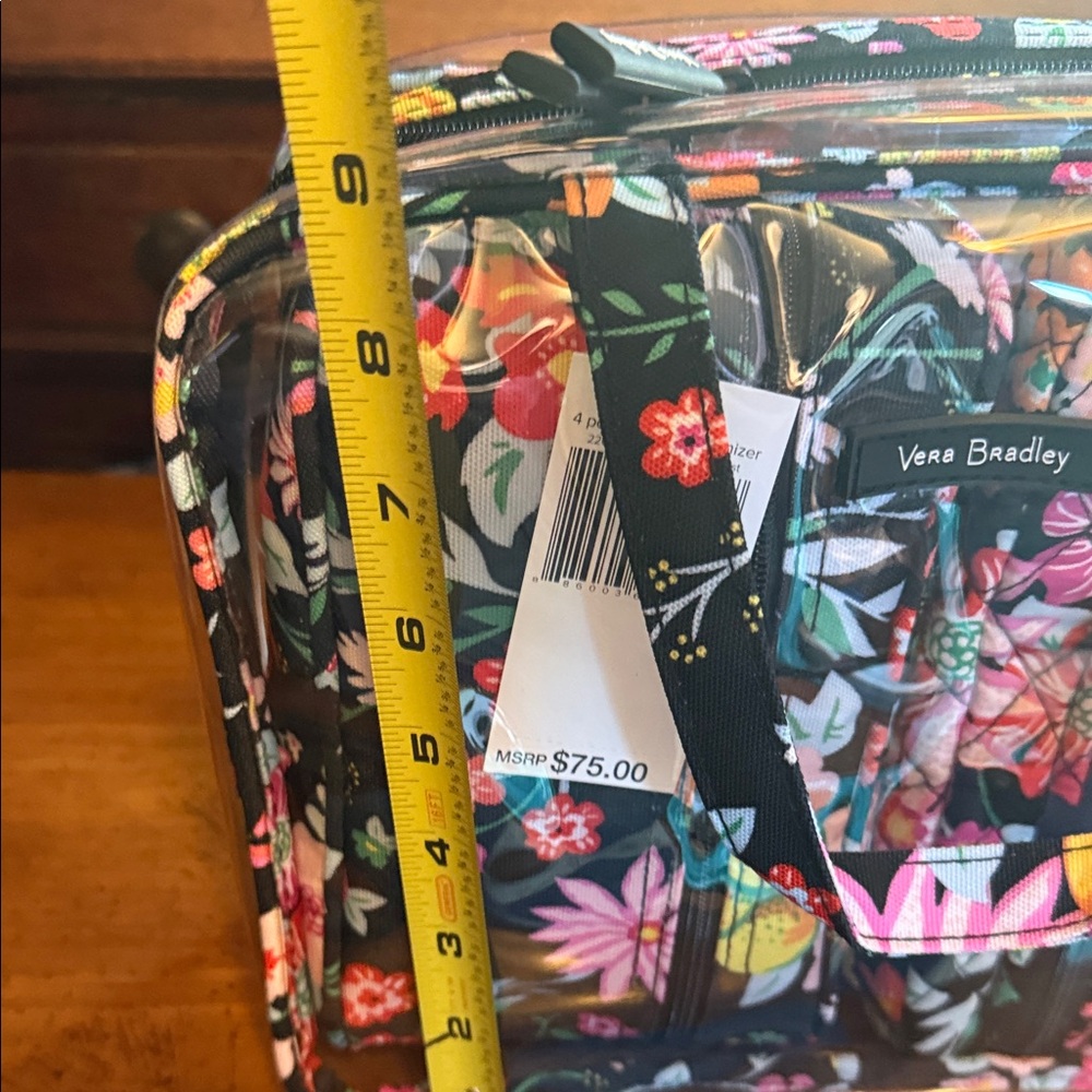 Vera Bradley Black Floral Travel Bag - Picture 5 of 6